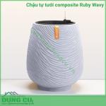 Chậu tự tưới composite Ruby Wavy 
